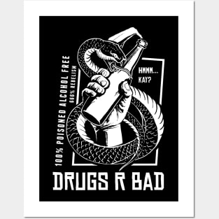 illustration abot drugs r bad Posters and Art